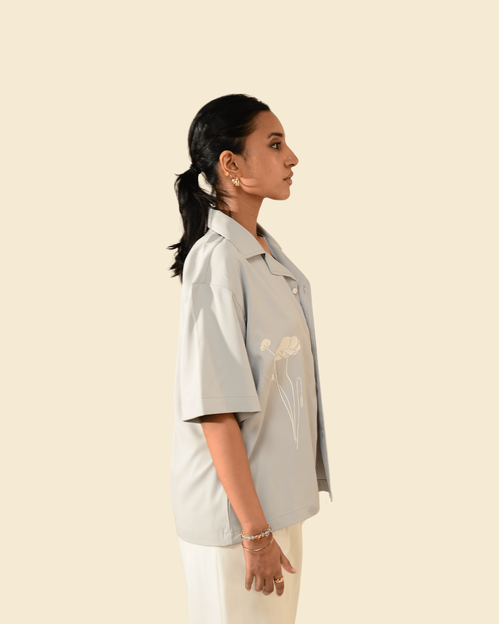 Pompei | Powder Blue Half Sleeve Shirt