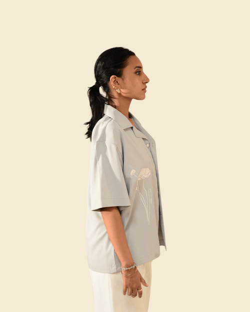 Pompei | Powder Blue Half Sleeve Shirt