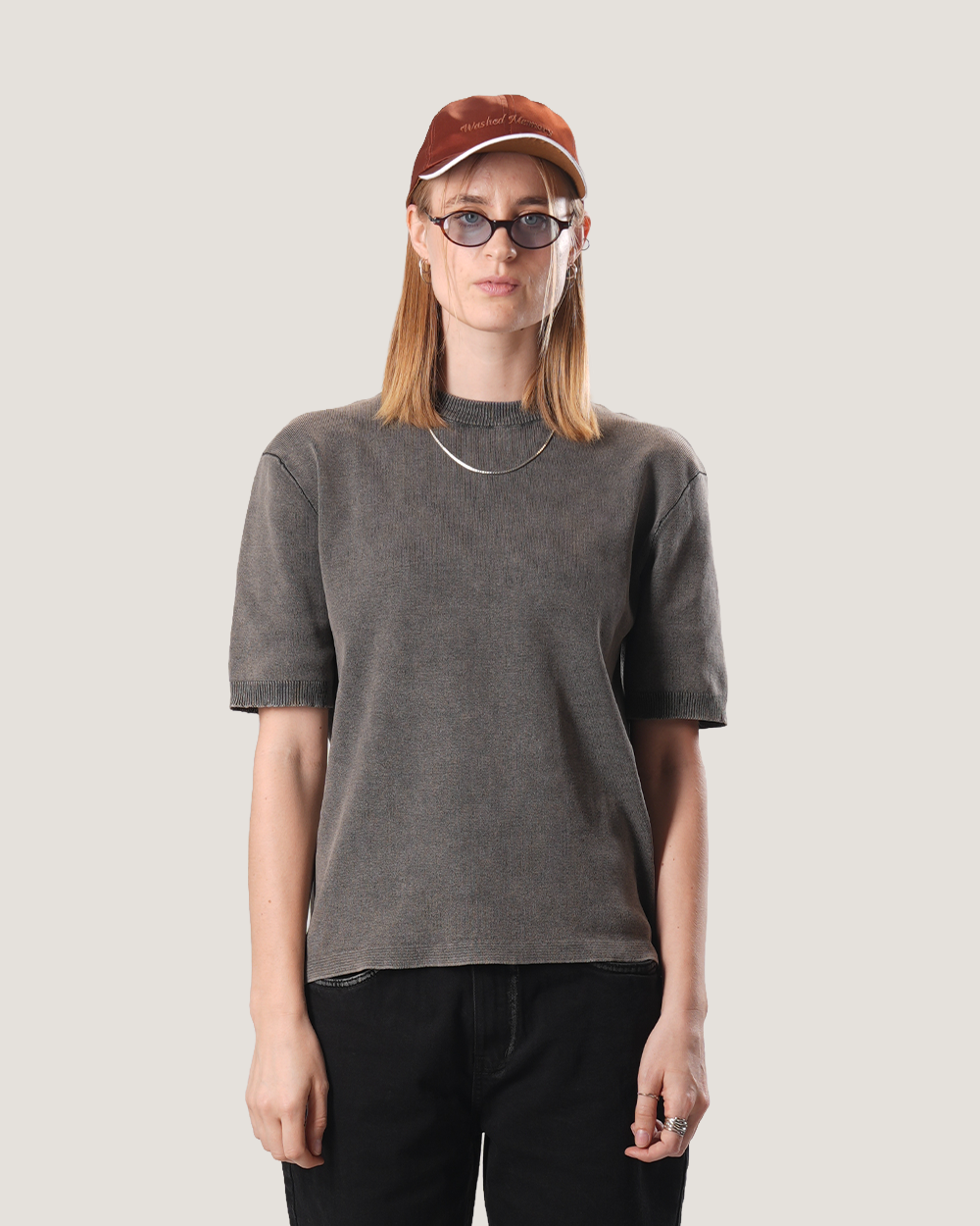Sable | Ash Wash Knit Tee