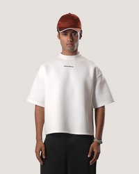 Shift | Cropped White Scuba Tee