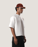 Shift | Cropped White Scuba Tee