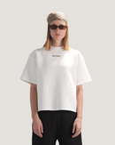 Shift | Cropped White Scuba Tee