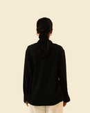 Valentio | Black Full Sleeve Shirt