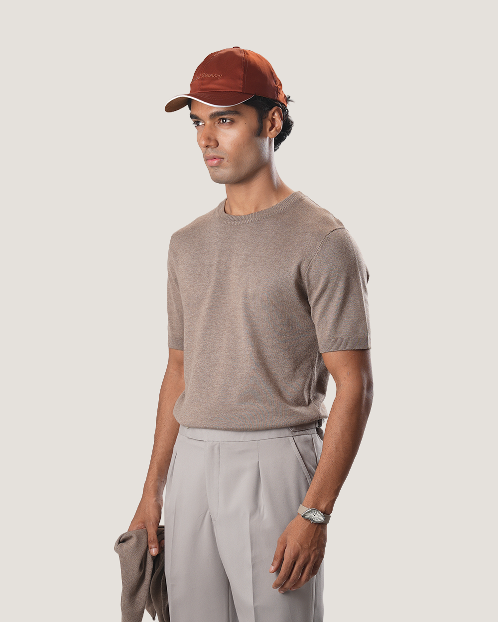 Veil | Beige Knit Tee