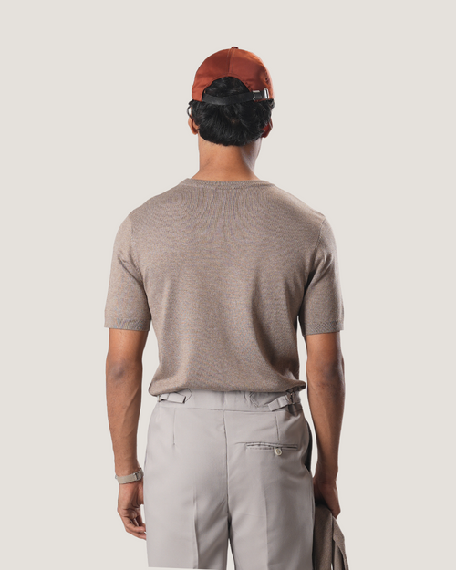 Veil | Beige Knit Tee