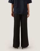 WADE | Carbon Black Wide-Leg Pleat Trouser