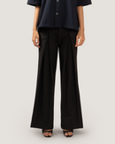 WADE | Carbon Black Wide-Leg Pleat Trouser