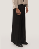 WADE | Carbon Black Wide-Leg Pleat Trouser