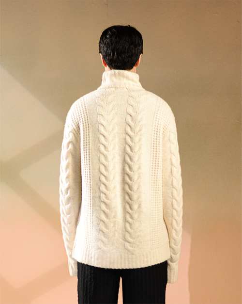 Yuri | Sandstone High Neck Sweater