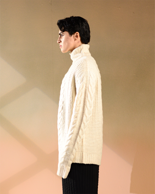 Yuri | Sandstone High Neck Sweater