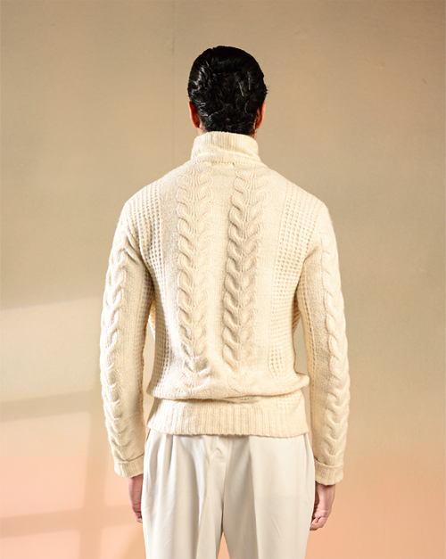 Yuri | Sandstone High Neck Sweater