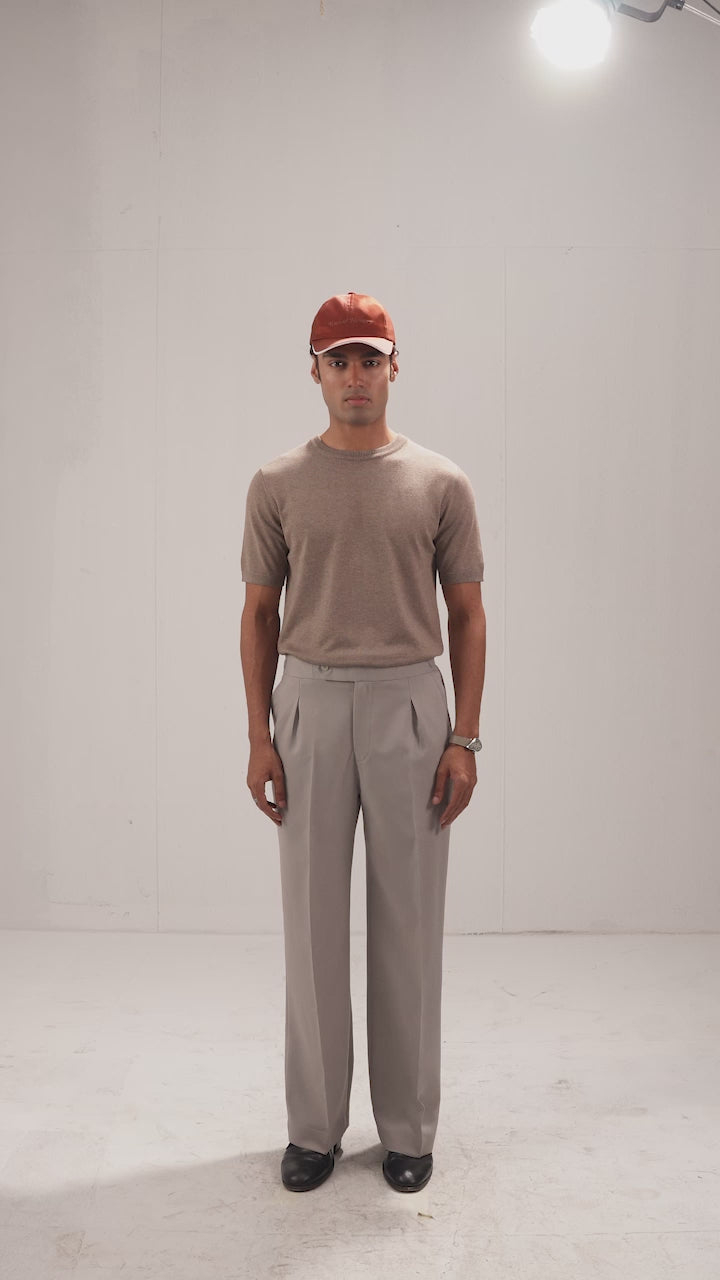 Veil | Beige Knit Tee