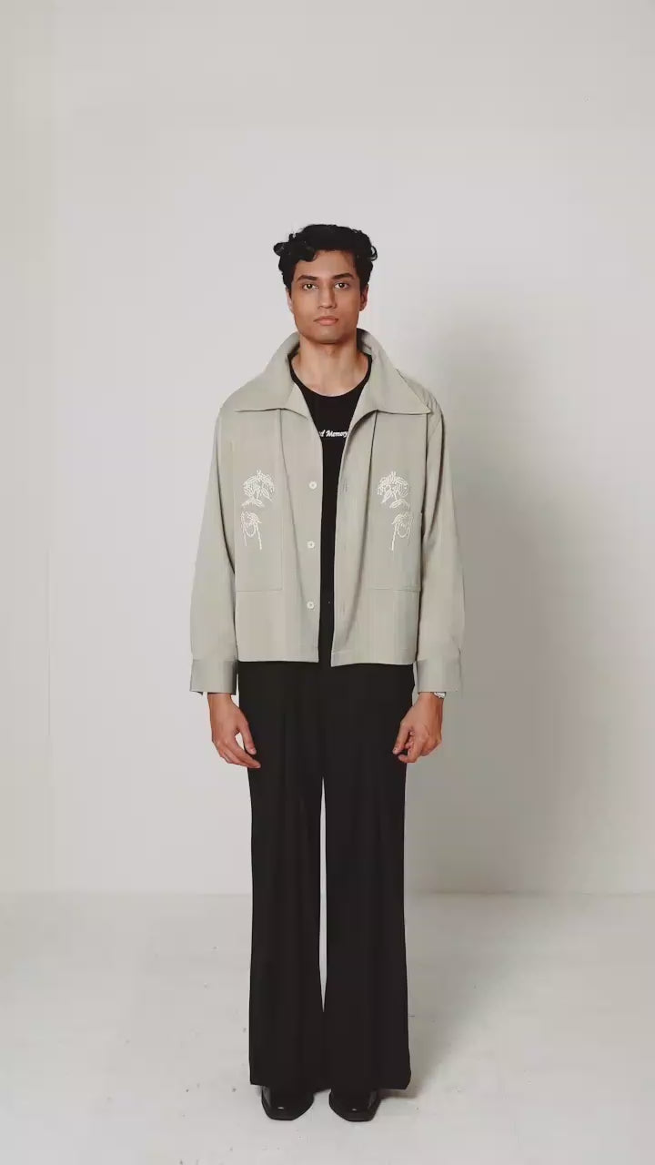 MERCER | Stone Embroidered Overshirt