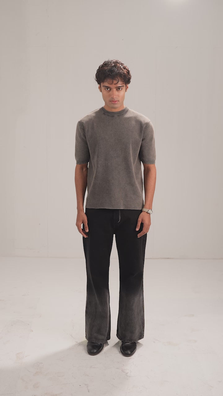 Sable | Ash Wash Knit Tee