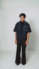 COVE | Midnight Blue Half-Sleeve Shirt