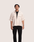 Selar | White Solid Half Shirts