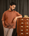 Loom | Rust Unisex Oversized T-Shirt