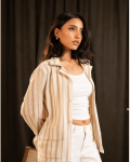 Rowan | Sandstone Stripe Full-Sleeve Shirt