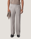 Ashford | Light Grey Wide-Leg Trouser