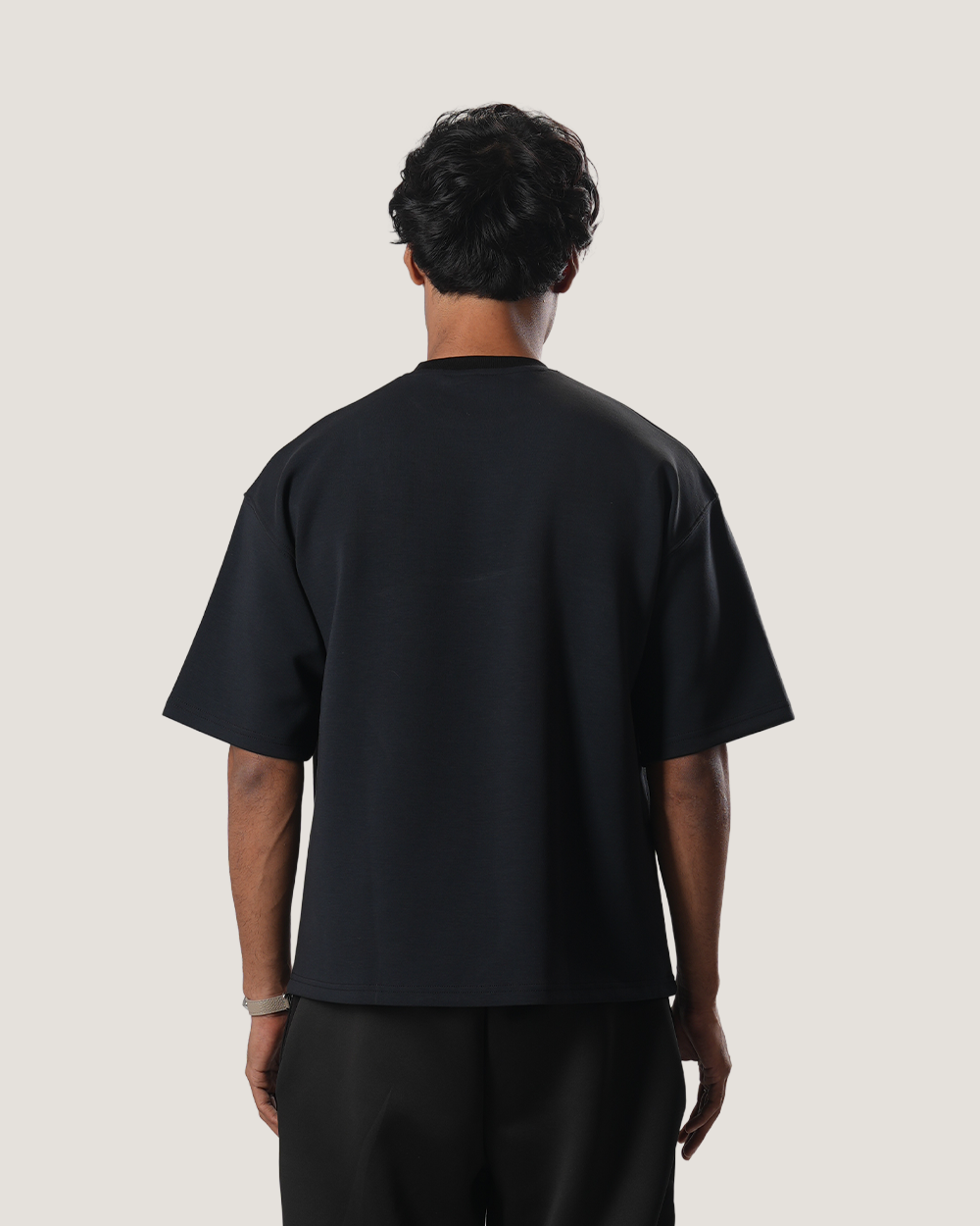 Obsidian _ Black Boxy Tee B